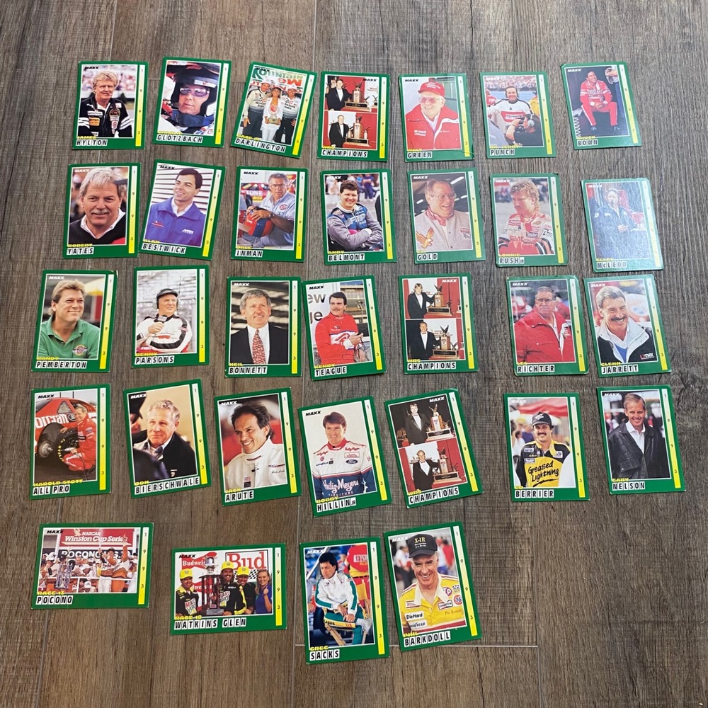 Vintage 1993 Maxx NASCAR Winston‎ Cup Series Trading Card Lot 32ct Neil Bonnett
